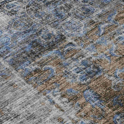 Anna Blue Washable Indoor - Outdoor Rug - LOOMLAN - LOOMLAN Rugs - Outdoor Rugs