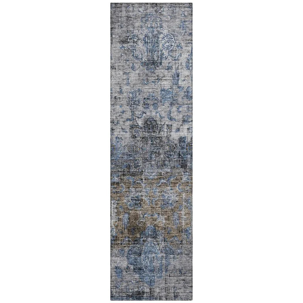 Anna Blue Washable Indoor - Outdoor Rug - LOOMLAN - LOOMLAN Rugs - Outdoor Rugs