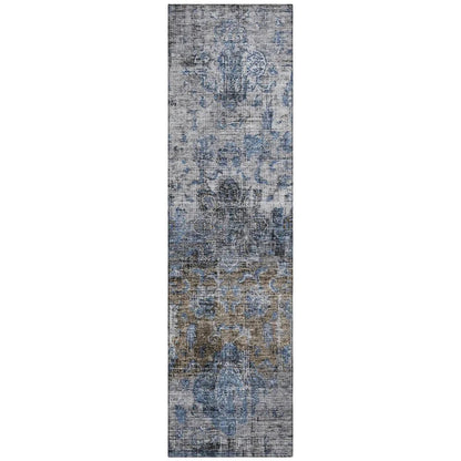 Anna Blue Washable Indoor - Outdoor Rug - LOOMLAN - LOOMLAN Rugs - Outdoor Rugs