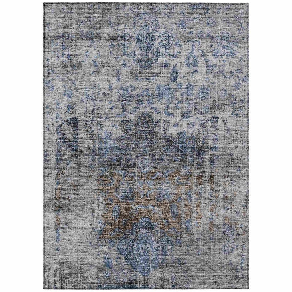 Anna Blue Washable Indoor - Outdoor Rug - LOOMLAN - LOOMLAN Rugs - Outdoor Rugs
