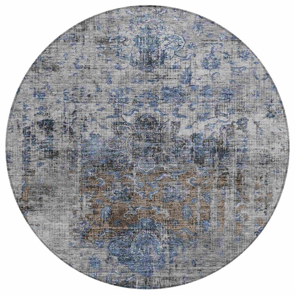 Anna Blue Washable Indoor - Outdoor Rug - LOOMLAN - LOOMLAN Rugs - Outdoor Rugs