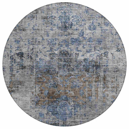 Anna Blue Washable Indoor - Outdoor Rug - LOOMLAN - LOOMLAN Rugs - Outdoor Rugs