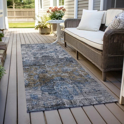 Anna Blue Washable Indoor - Outdoor Rug - LOOMLAN - LOOMLAN Rugs - Outdoor Rugs