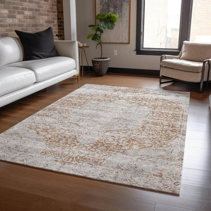 Anna Orange Washable Indoor - Outdoor Rug - LOOMLAN - LOOMLAN Rugs - Outdoor Rugs