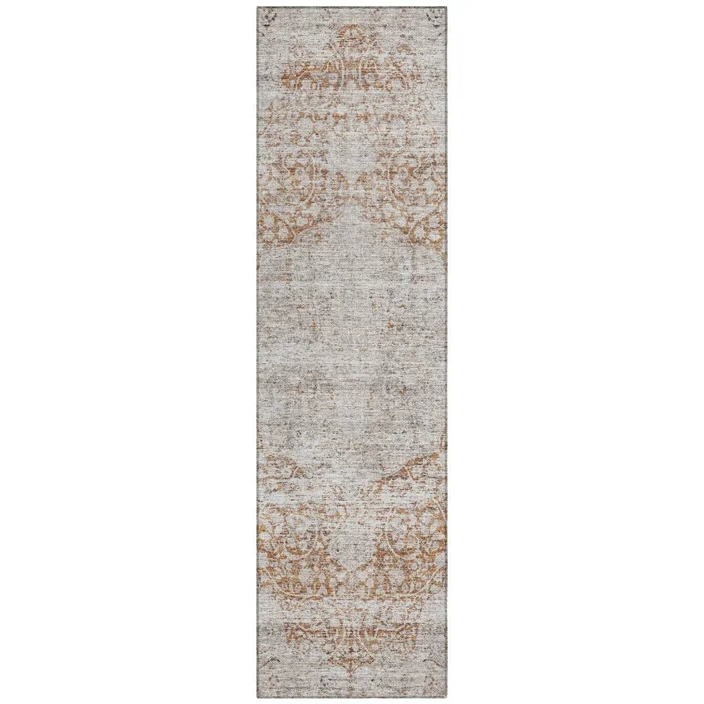 Anna Orange Washable Indoor - Outdoor Rug - LOOMLAN - LOOMLAN Rugs - Outdoor Rugs