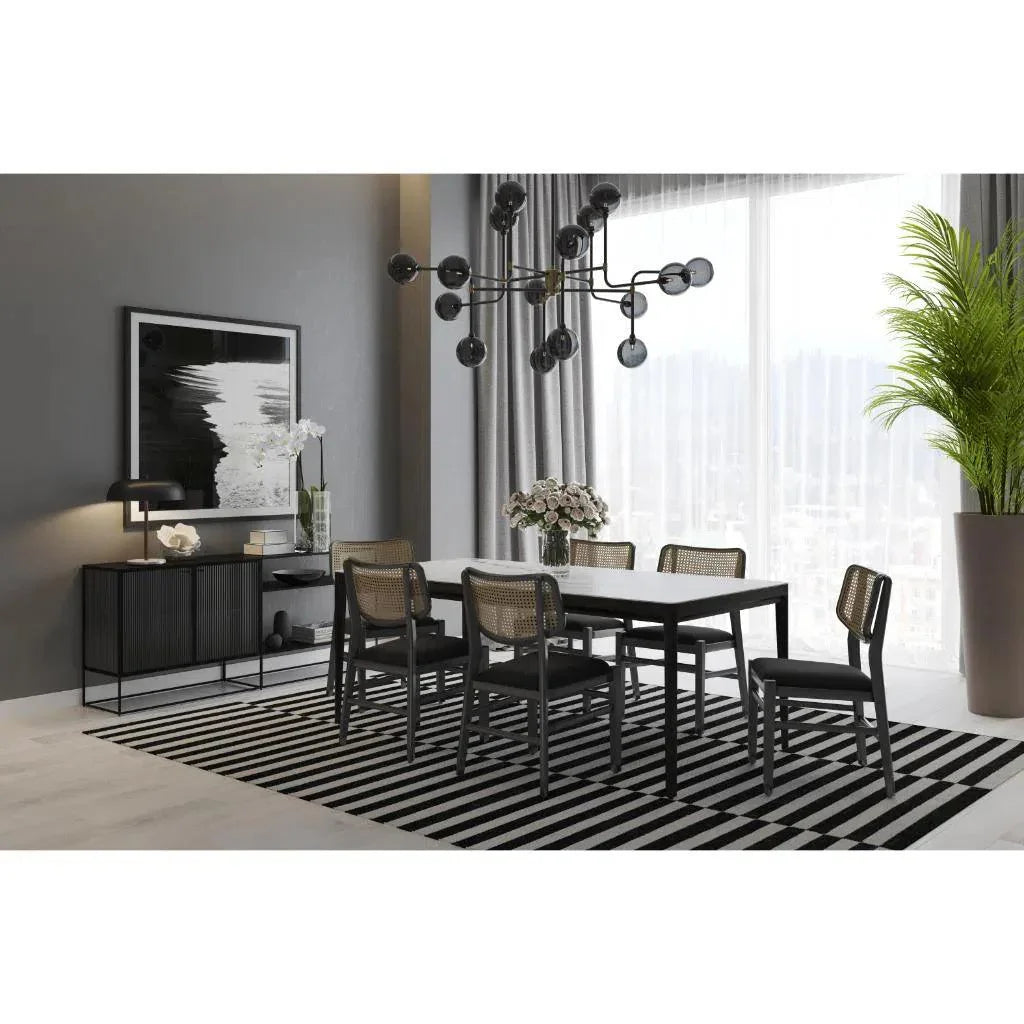 Annex Fabric Armless Dining Chair 2PC - LOOMLAN - SUNPAN - Dining Chairs