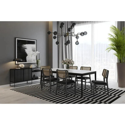 Annex Fabric Armless Dining Chair 2PC - LOOMLAN - SUNPAN - Dining Chairs