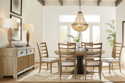 Anniversary Round Dining Set 8PC-Dining Table Sets-Panama Jack-LOOMLAN