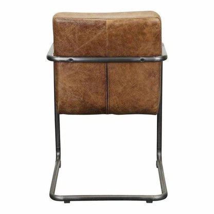 Ansel Grazed Leather Dining Chair (Set Of 2) - LOOMLAN - Moe's Home - Dining Chairs