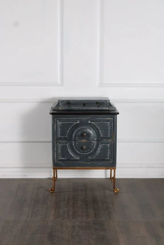 Ansel Two Drawer Wood Nightstand - LOOMLAN - Peninsula Home - Nightstands