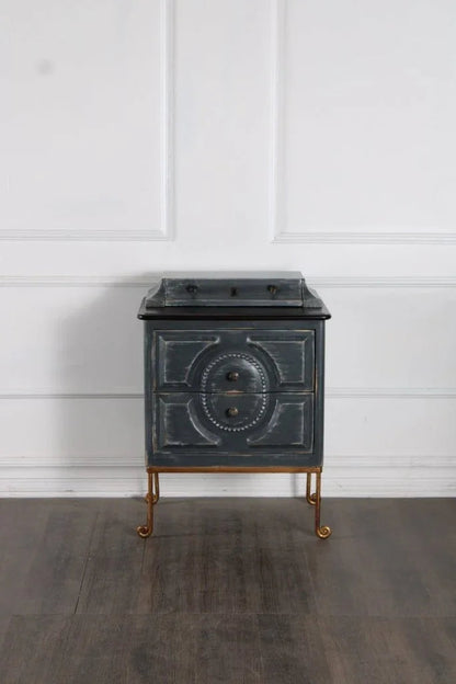 Ansel Two Drawer Wood Nightstand - LOOMLAN - Peninsula Home - Nightstands