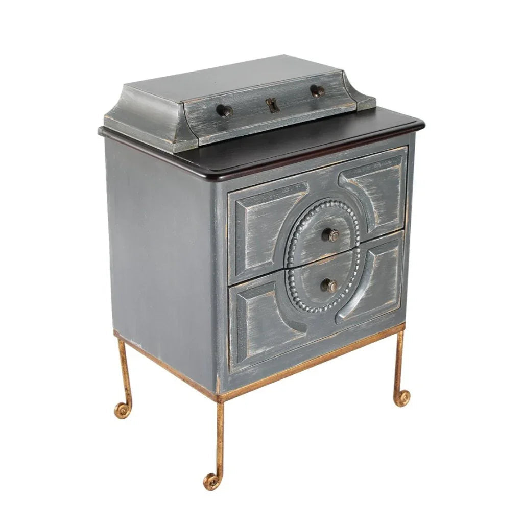 Ansel Two Drawer Wood Nightstand - LOOMLAN - Peninsula Home - Nightstands