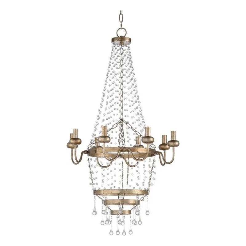 Ansley Silver Vintage Crystal Chandelier - LOOMLAN - Wildwood - Chandeliers