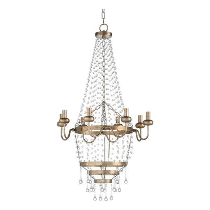 Ansley Silver Vintage Crystal Chandelier - LOOMLAN - Wildwood - Chandeliers