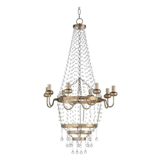 Ansley Silver Vintage Crystal Chandelier - LOOMLAN - Wildwood - Chandeliers