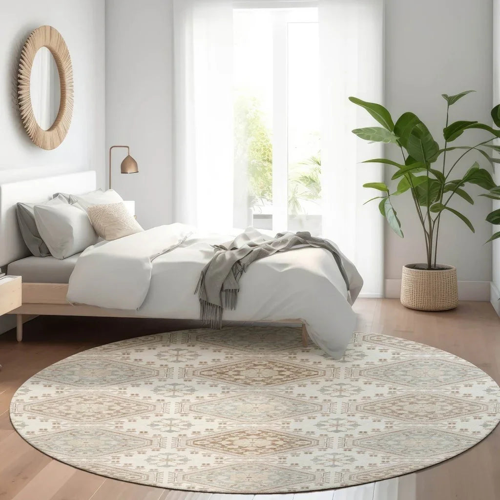 Antheya Ivory Washable Indoor - Outdoor Rug - LOOMLAN - LOOMLAN Rugs - Outdoor Rugs