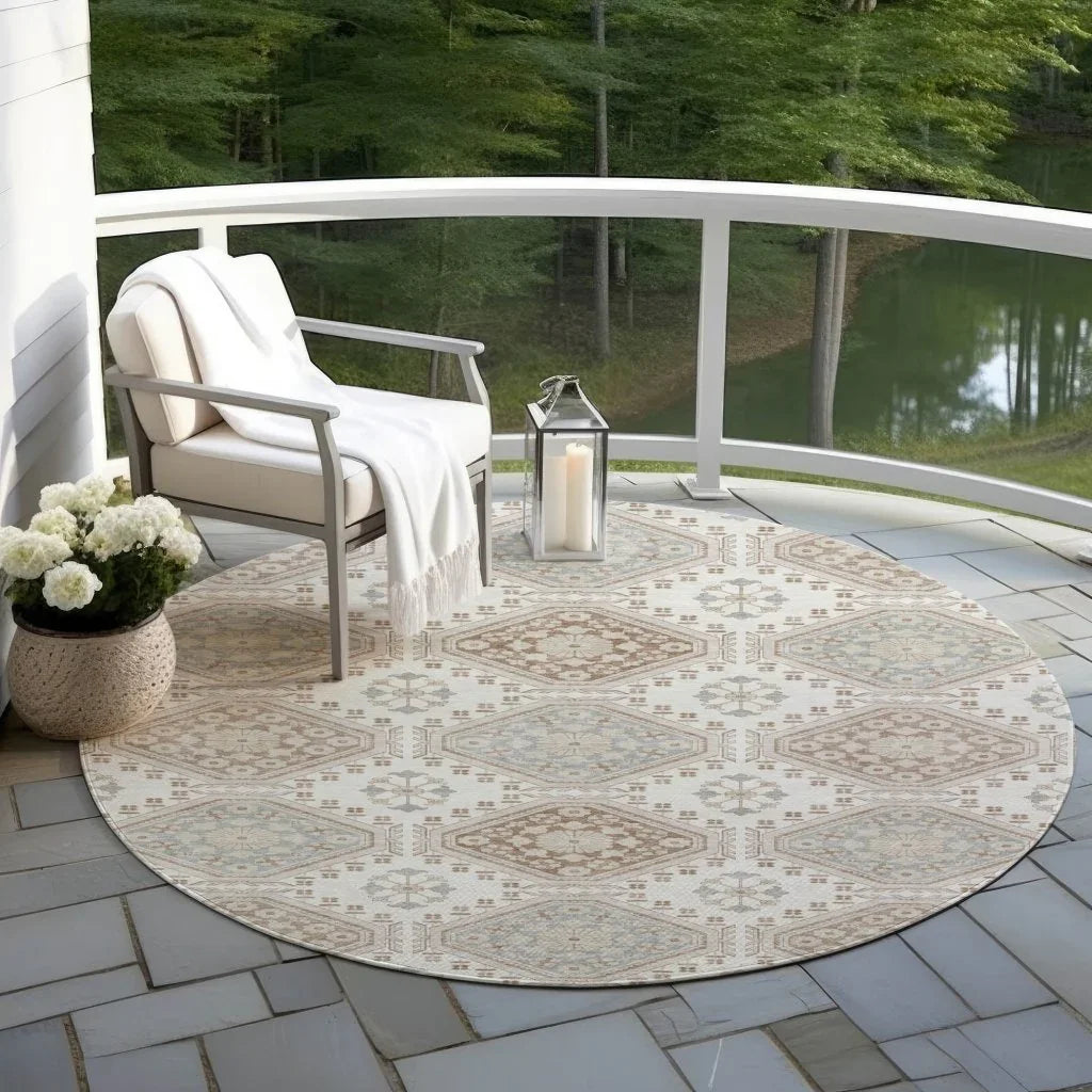 Antheya Ivory Washable Indoor - Outdoor Rug - LOOMLAN - LOOMLAN Rugs - Outdoor Rugs