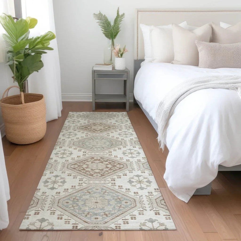 Antheya Ivory Washable Indoor - Outdoor Rug - LOOMLAN - LOOMLAN Rugs - Outdoor Rugs