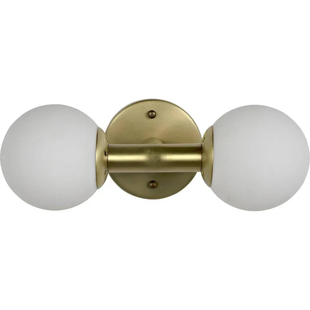 Antiope Metal & Glass Sconce Antique Brass - LOOMLAN - Noir - Wall Sconces