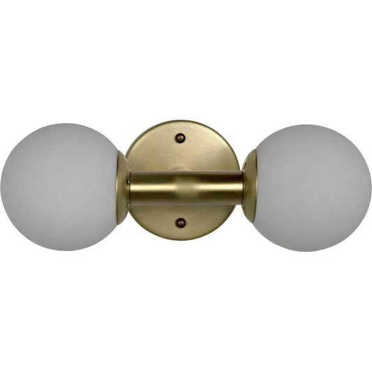 Antiope Metal & Glass Sconce Antique Brass - LOOMLAN - Noir - Wall Sconces