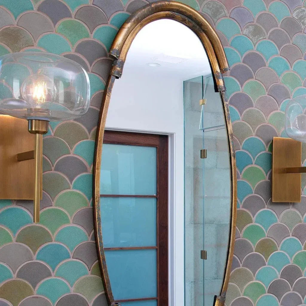 Antique Brass Clear Glass Scando Mod Sconce - LOOMLAN - Jamie Young - Wall Sconces