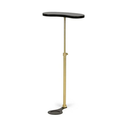 Antique Brass Finished Column Drinks Table - LOOMLAN - Chelsea House - Side Tables