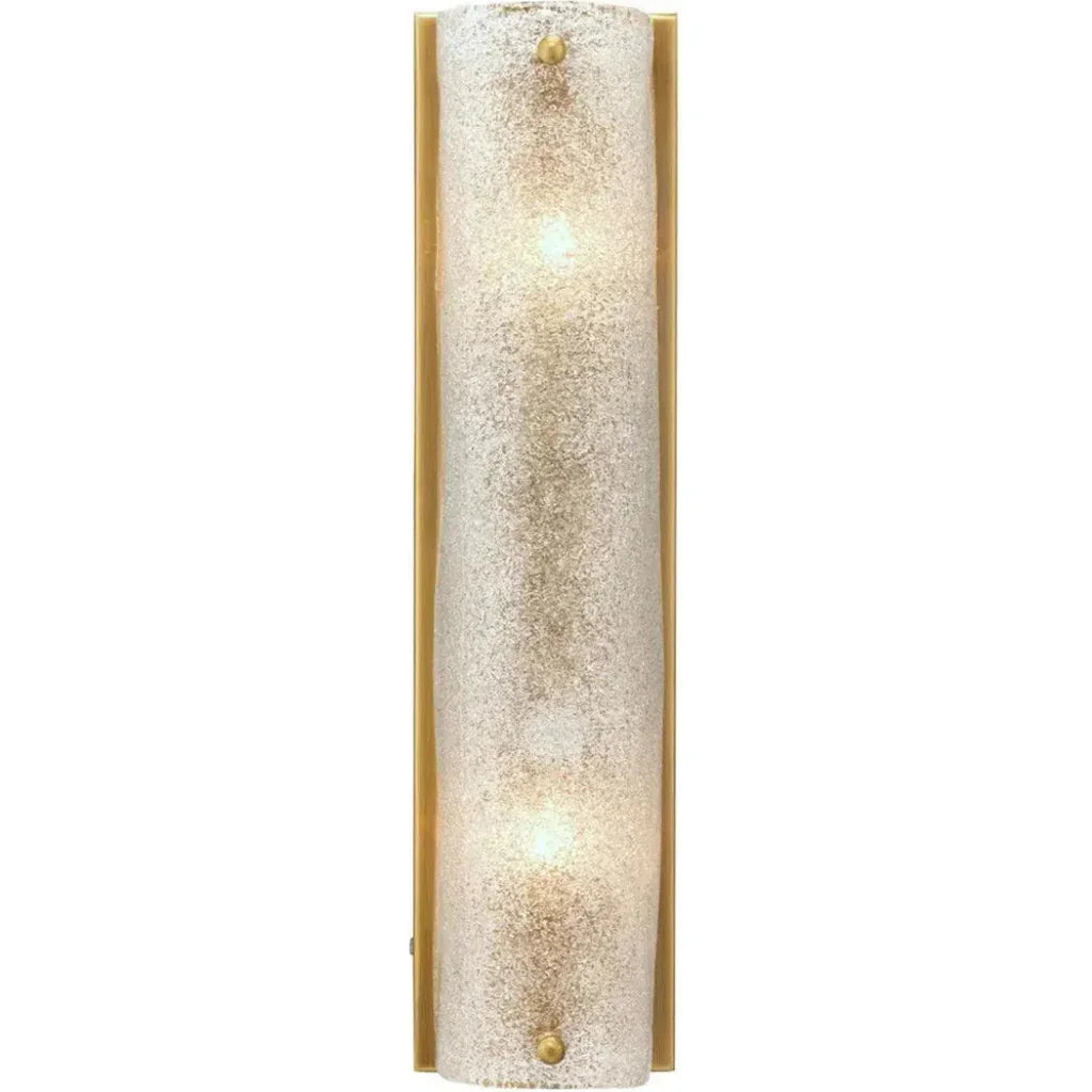 Antique Brass Glass Moet Double Rounded Sconce - LOOMLAN - Jamie Young - Wall Sconces