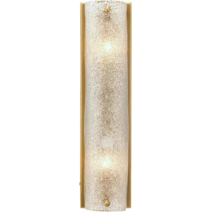 Antique Brass Glass Moet Double Rounded Sconce - LOOMLAN - Jamie Young - Wall Sconces