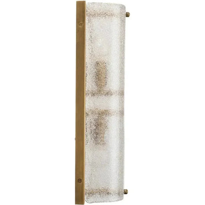 Antique Brass Glass Moet Double Rounded Sconce - LOOMLAN - Jamie Young - Wall Sconces