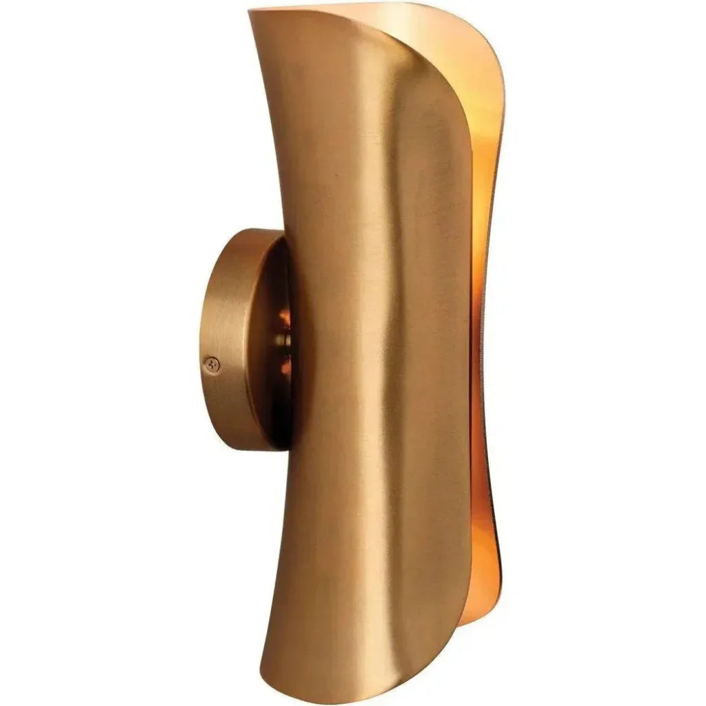 Antique Brass Gold Capsule Sconce - LOOMLAN - Jamie Young - Wall Sconces