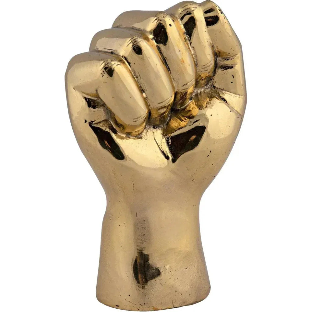 Antique Brass Hand Signs Sculpture