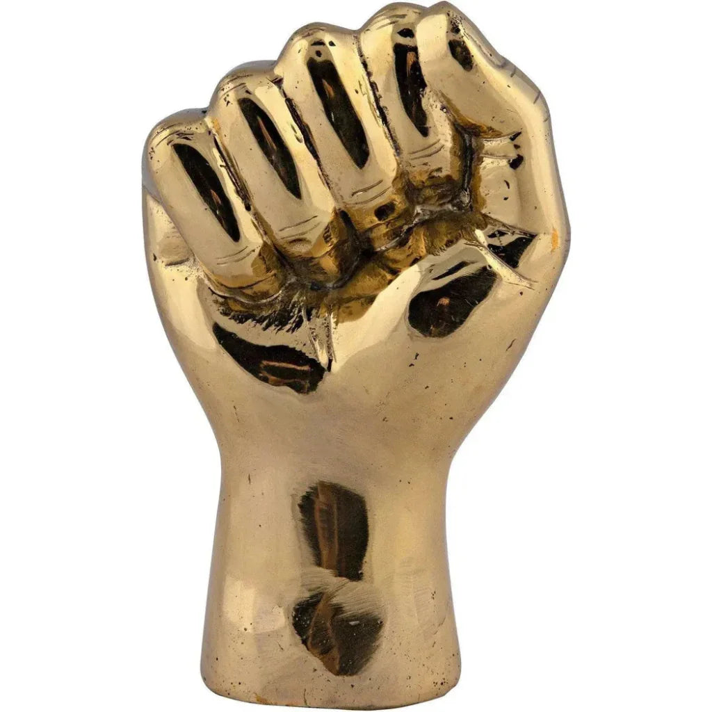 Antique Brass Hand Signs Sculpture