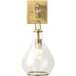 Antique Brass Tear Drop Hanging Wall Sconce - LOOMLAN - Jamie Young - Wall Sconces