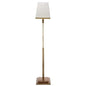 Antique Brass White Linen Jud Floor Lamp-Floor Lamps-Jamie Young-LOOMLAN