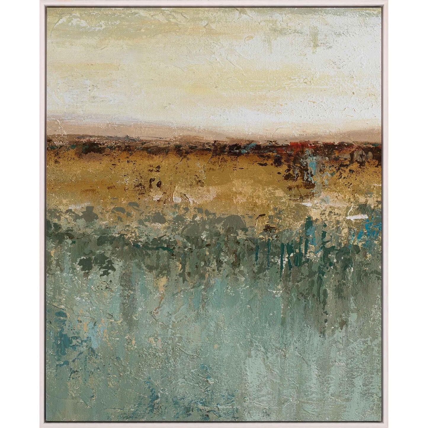 Antique Contemporary Wood Canvas Art