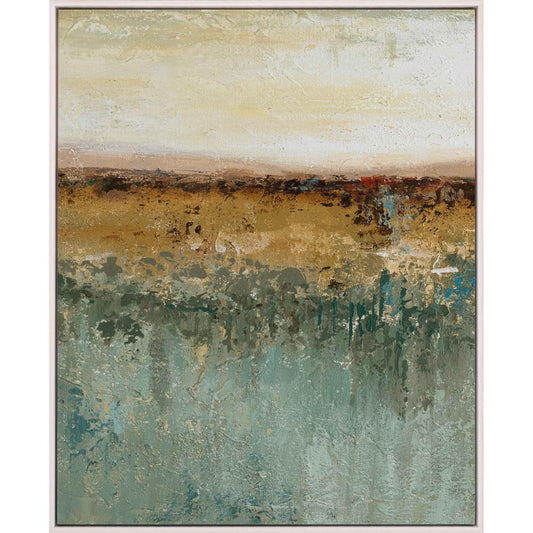 Antique Contemporary Wood Canvas Art