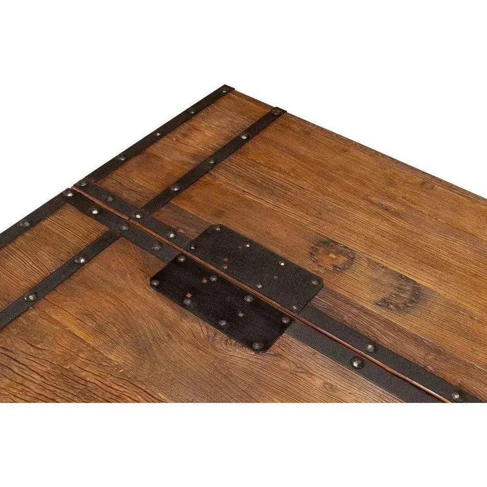 Antique Door Coffee Table Extra Large Reclaimed Wood - LOOMLAN - Sarreid - Coffee Tables