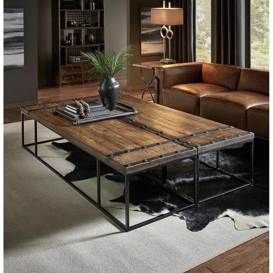 Antique Door Coffee Table Extra Large Reclaimed Wood - LOOMLAN - Sarreid - Coffee Tables