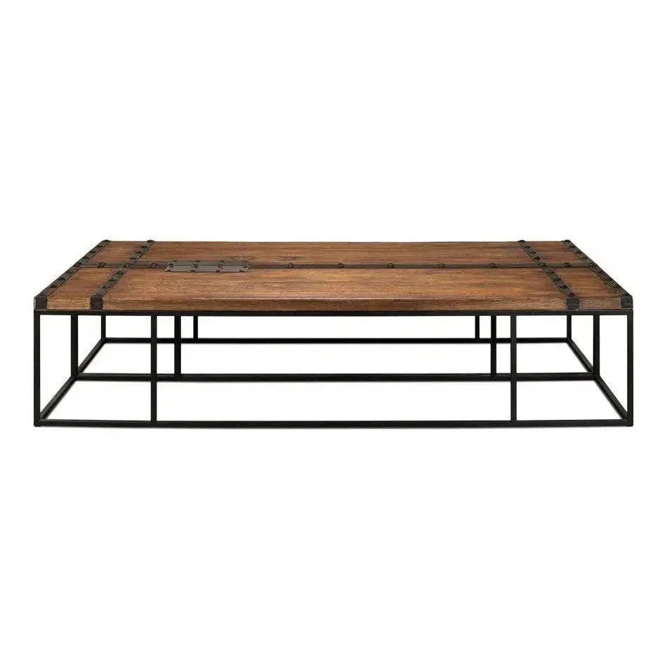 Antique Door Coffee Table Extra Large Reclaimed Wood - LOOMLAN - Sarreid - Coffee Tables