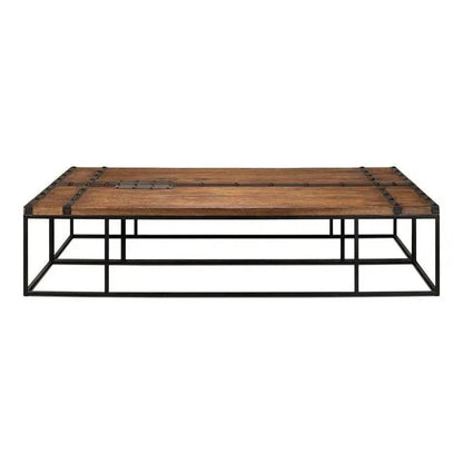 Antique Door Coffee Table Extra Large Reclaimed Wood - LOOMLAN - Sarreid - Coffee Tables