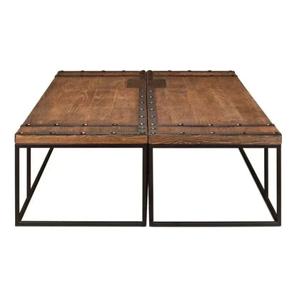Antique Door Coffee Table Extra Large Reclaimed Wood - LOOMLAN - Sarreid - Coffee Tables