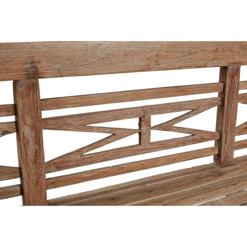Antique Plantation Grown Teak Bench-Outdoor Benches-Furniture Classics-LOOMLAN