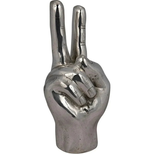 Antique Silver Hand Signs Sculpture