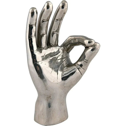 Antique Silver Hand Signs Sculpture