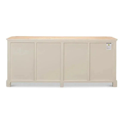 Antique Whitewash Sideboard 4 Door - LOOMLAN - Sarreid - Sideboards