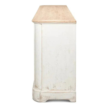 Antique Whitewash Sideboard 4 Door - LOOMLAN - Sarreid - Sideboards