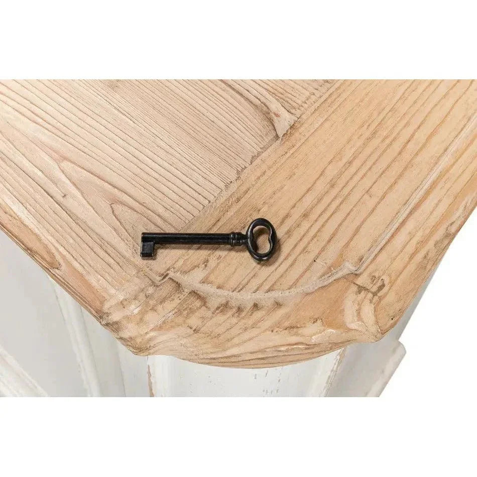 Antique Whitewash Sideboard 4 Door - LOOMLAN - Sarreid - Sideboards