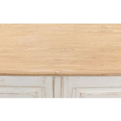 Antique Whitewash Extra Wide Sideboard 6 Door - LOOMLAN - Sarreid - Sideboards