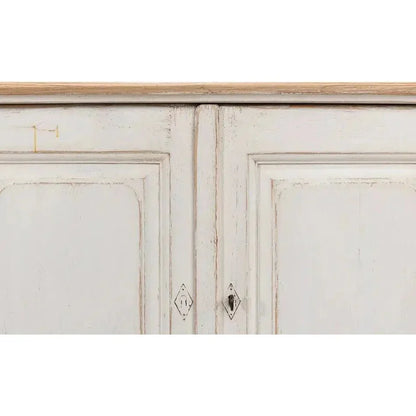 Antique Whitewash Extra Wide Sideboard 6 Door - LOOMLAN - Sarreid - Sideboards