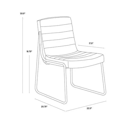 Anton Leather Armless Dining Chair - LOOMLAN - SUNPAN - Dining Chairs